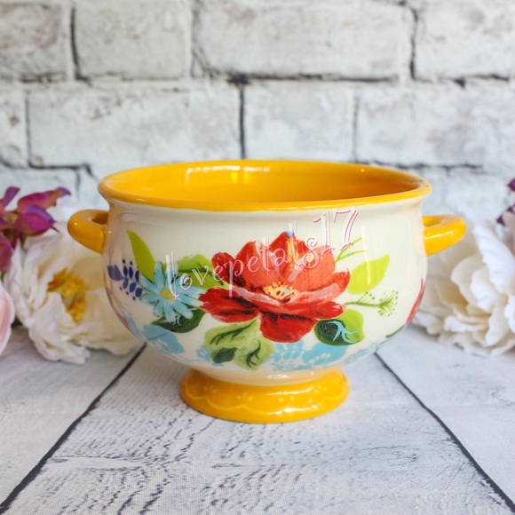 🌸 Pioneer Woman Floral Medley 20-Ounce Soup Bowls - Picture 3 of 6